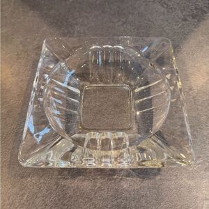 Vintage Art deco style clear glass ashtray
